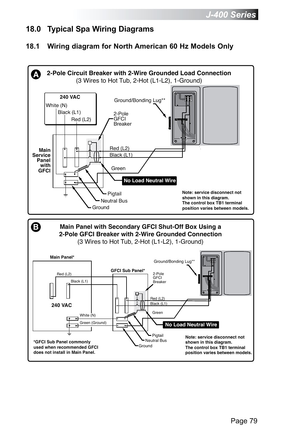 0 Typical Spa Wiring Diagrams J 400 Series Page 79 Jacuzzi Fair Diagram To 220V Hot Tub