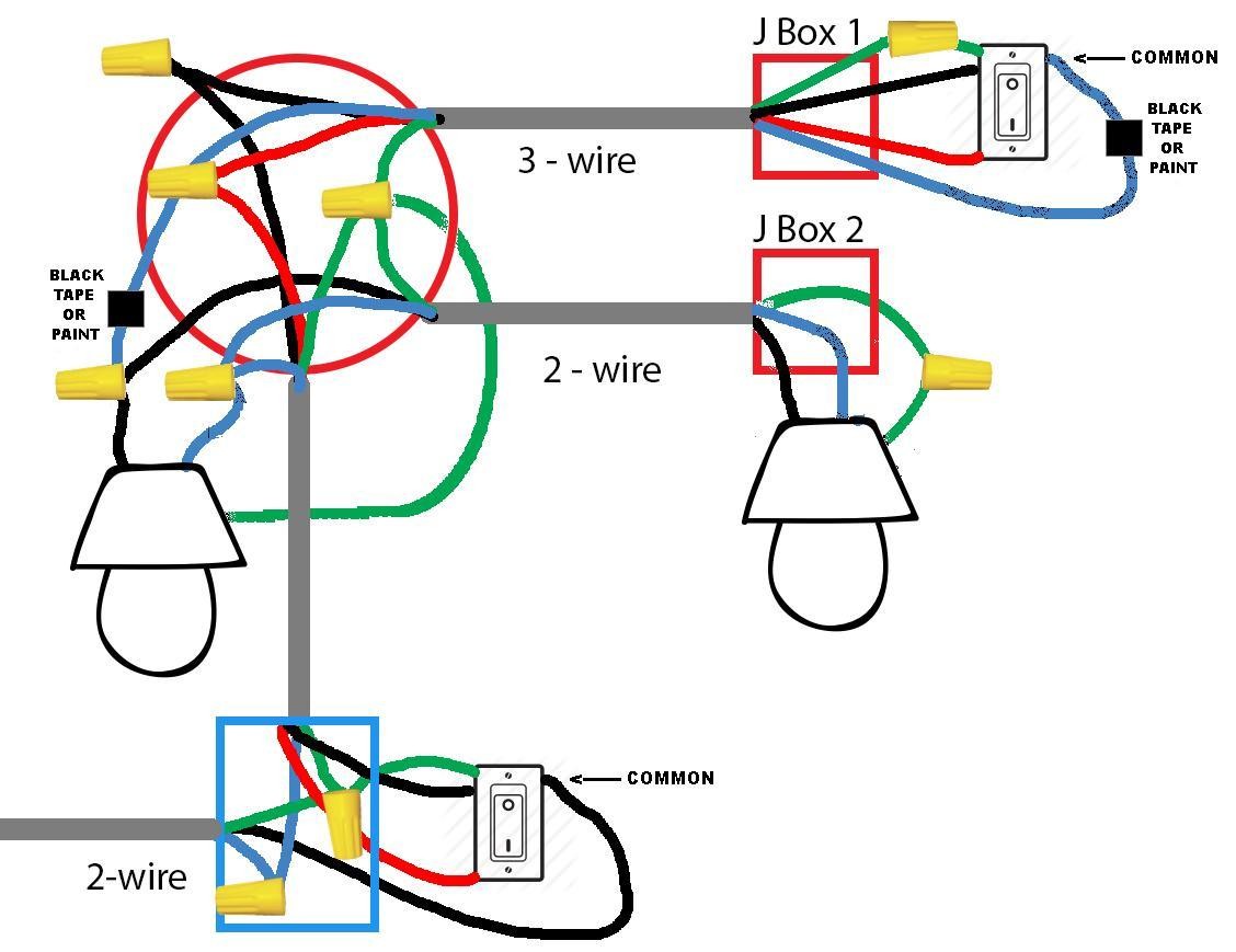 Car Two Way Switching Wiring Diagram Electrical Wiring Existing Electrical Wiring Existing Way Switch In Basement Stairs That Probable Original Intention