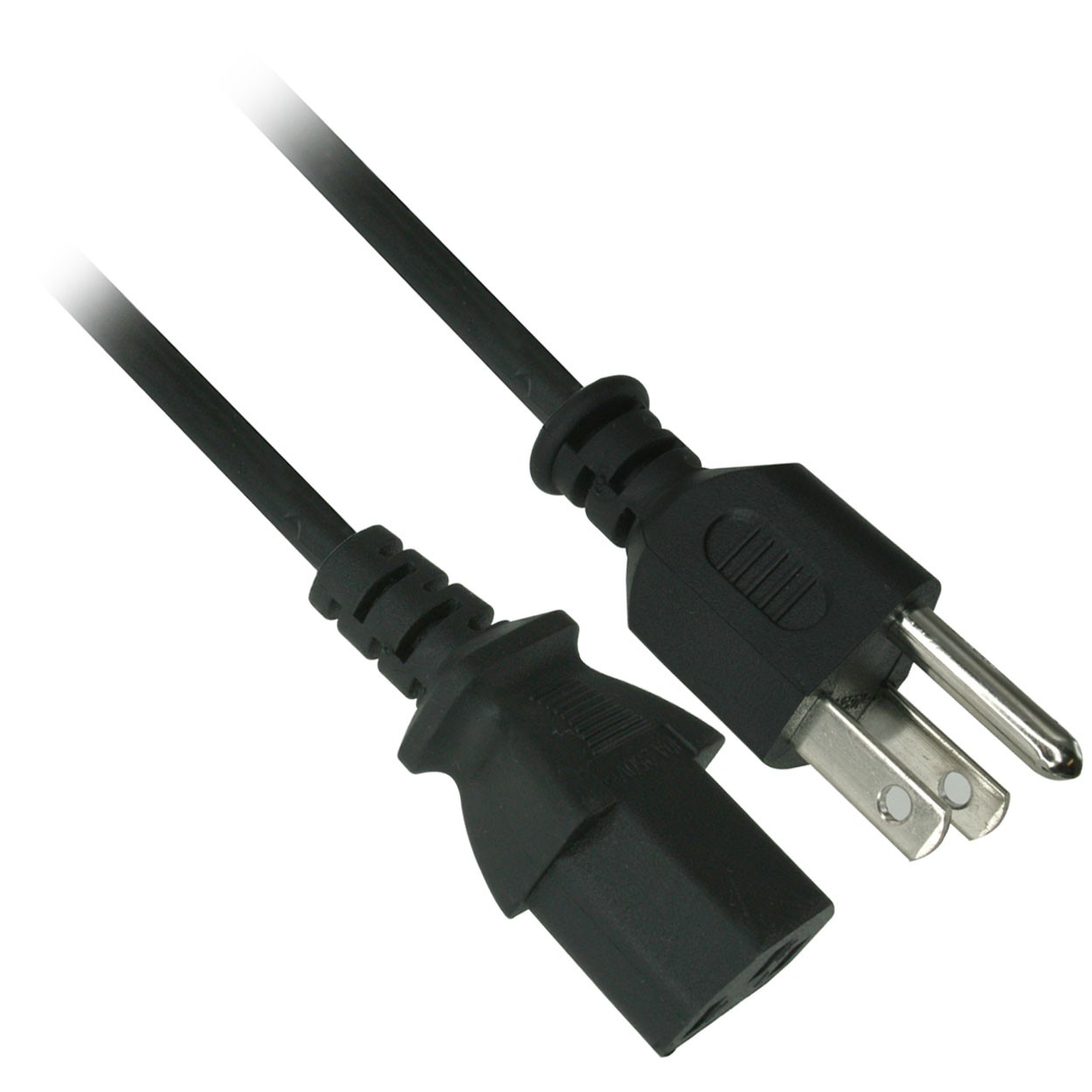 6ft 18AWG AC Power Cord NEMA 5 15P to IEC C13 UL