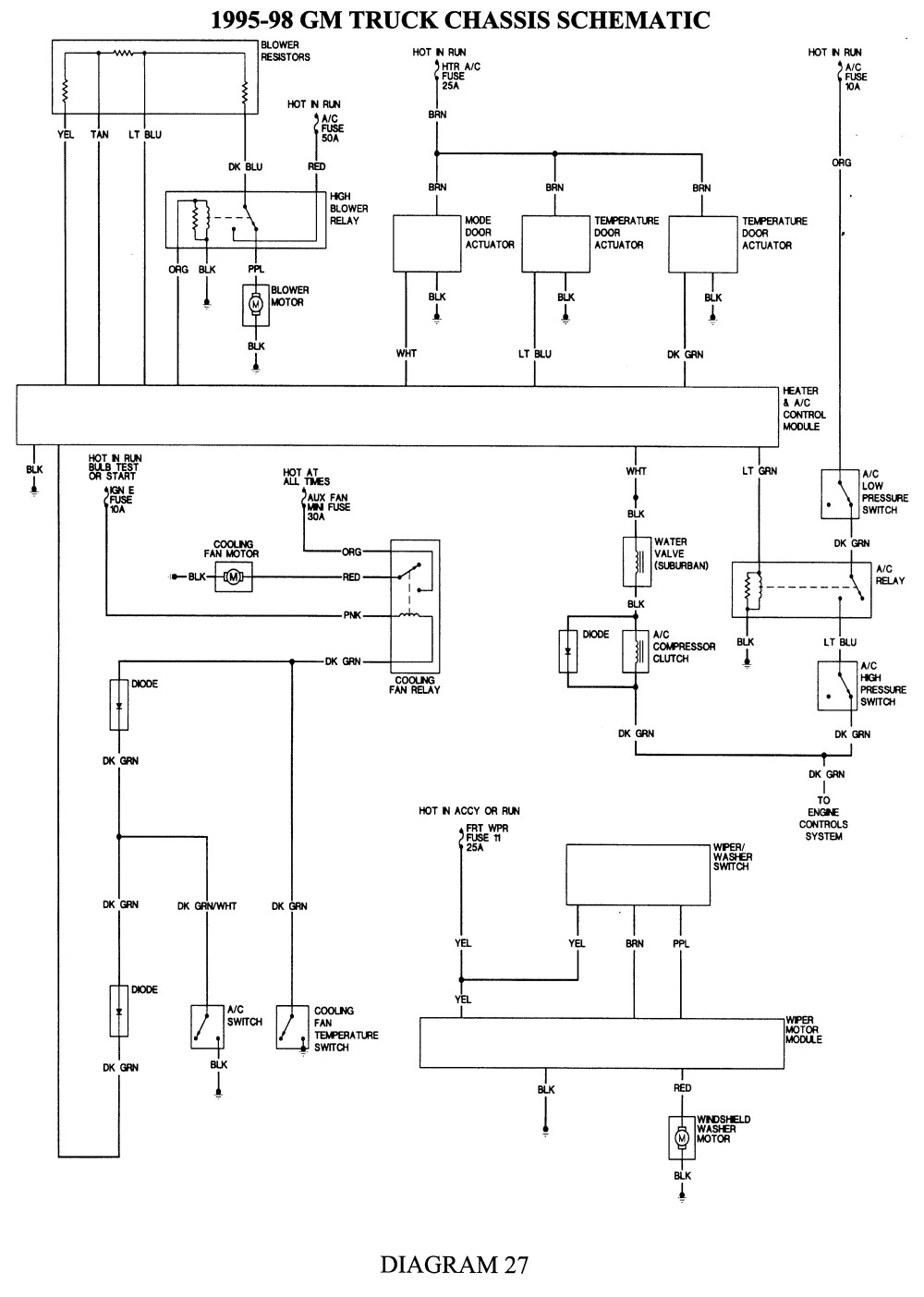 wiring schematic heater blower motor for 98 chevy tahoe Google Search