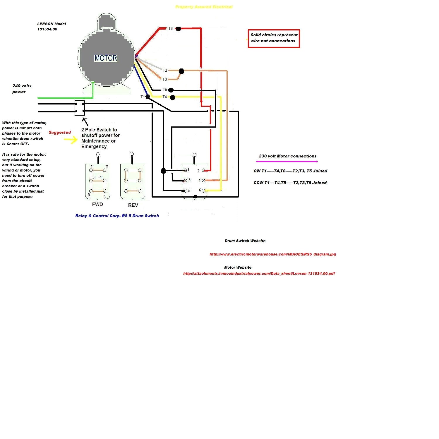 Leeson Electric Motor Wiring Diagram