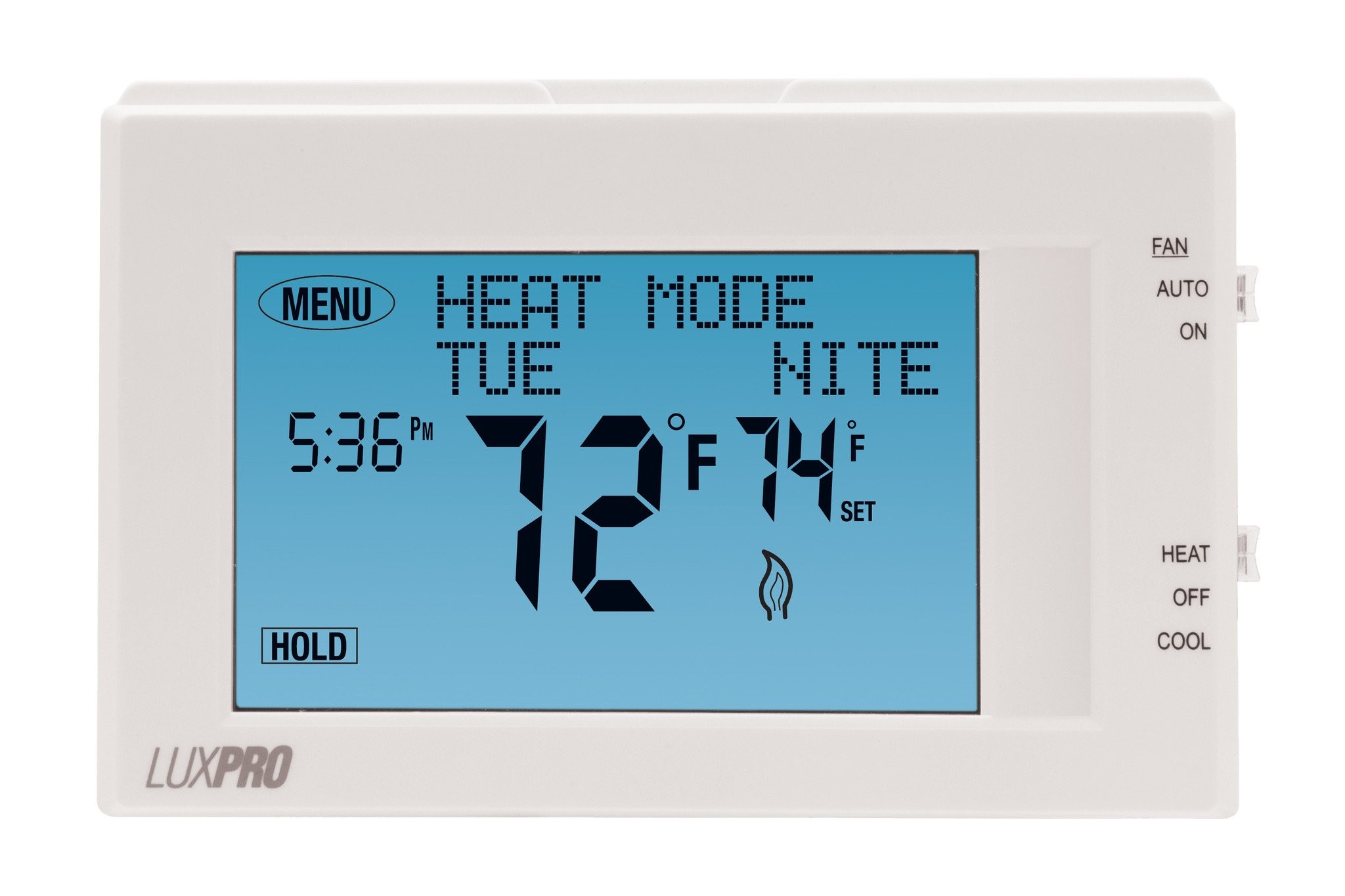 LuxPro P721UT PROGRAMMABLE THERMOSTAT 7 DAY PROGRAMMABLE MULTI STAGE TOUCHSCREEN 2 HEAT