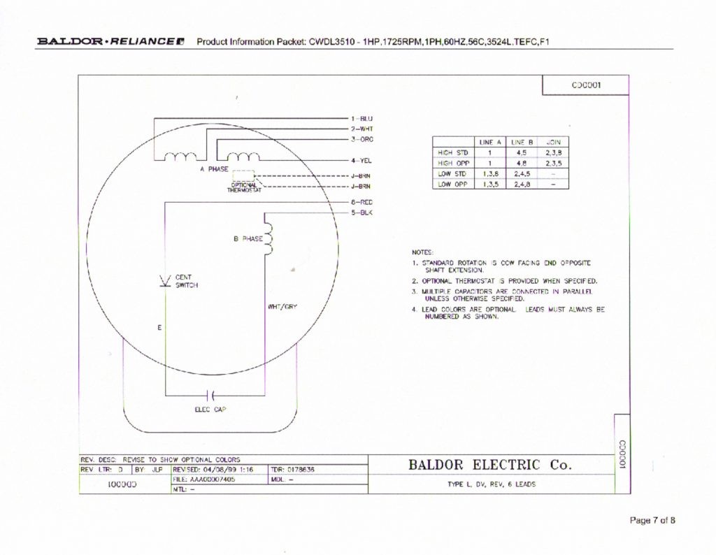 Excelent Baldorotor Wiring Diagrams Single Phase Ideas Diagram Capacitor Start New