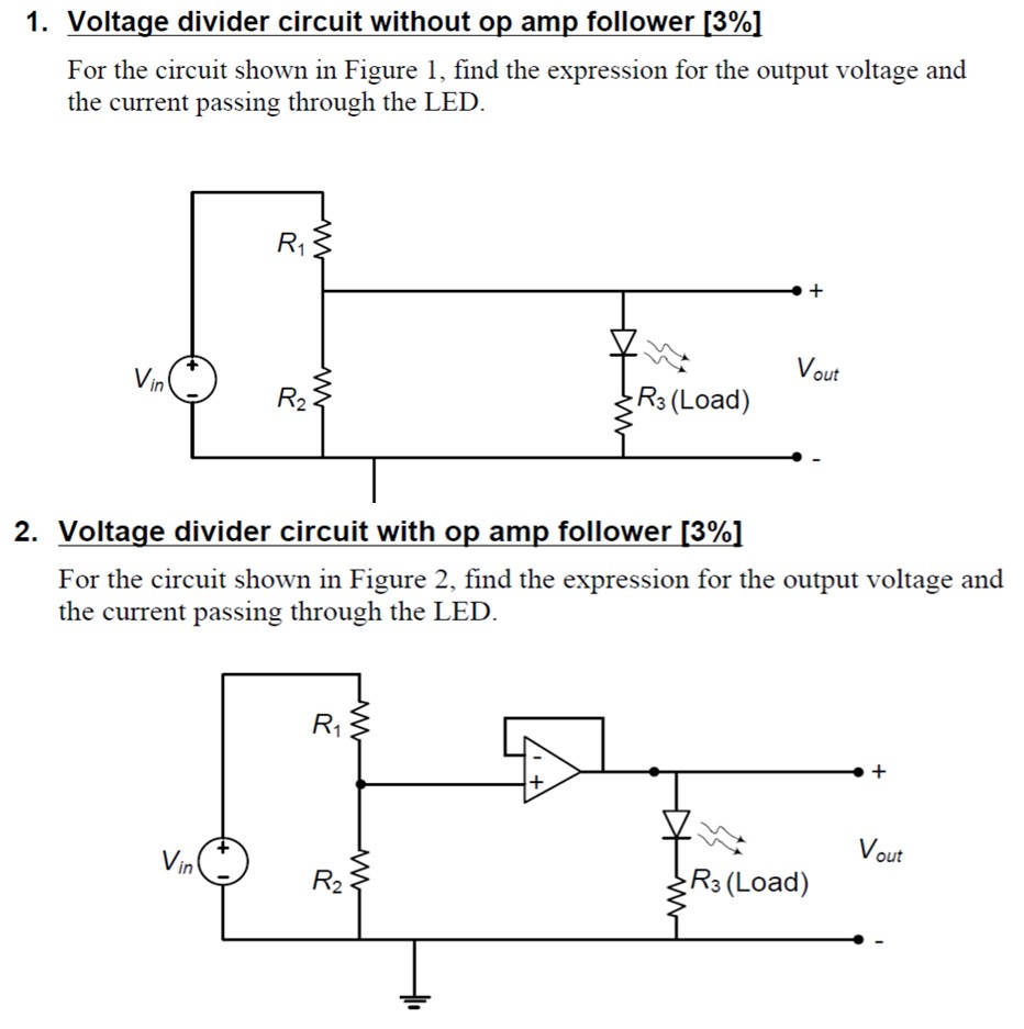 Voltage divider circuit without op and follower For the circuit shown in