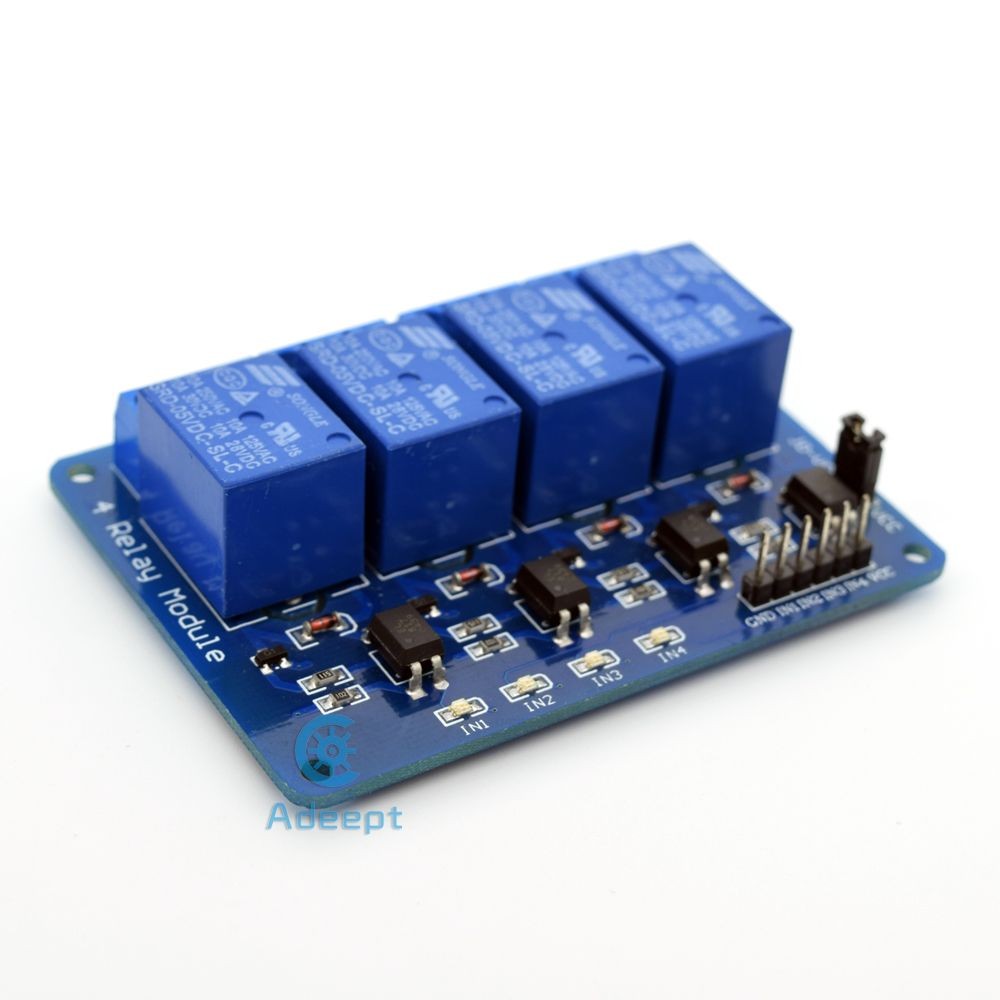 4 Channel Relay Module Shield with Optocoupler for Arduino Raspberry Pi 8051 diy diykit