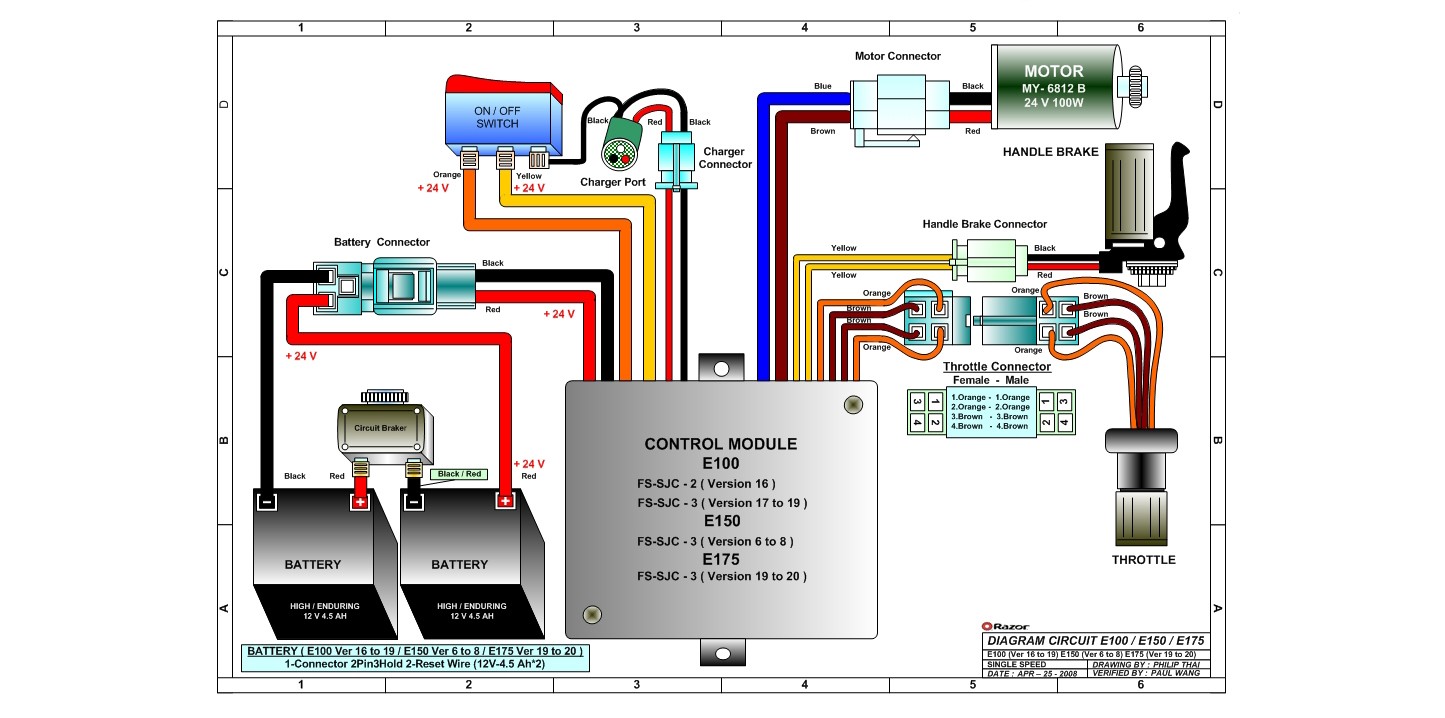 Electric Scooter Wiring Diagram Fitfathers Me Within