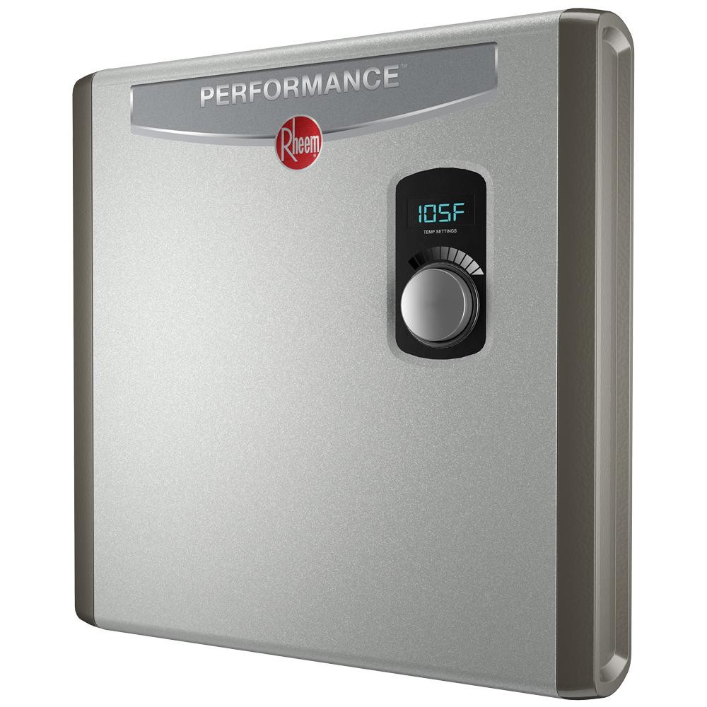 Rheem Performance 27 kw Self Modulating 5 3 GPM Electric Tankless Water Heater