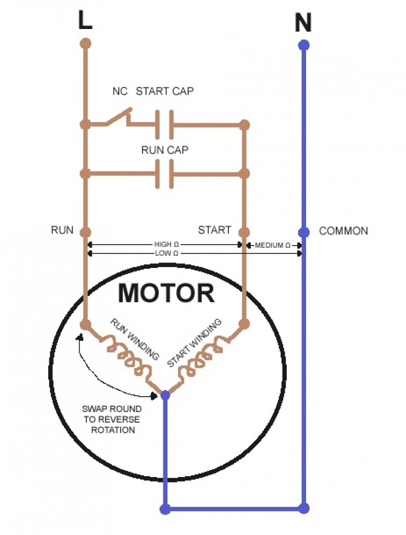 Motor With Capacitor Wiring Diagram webtor