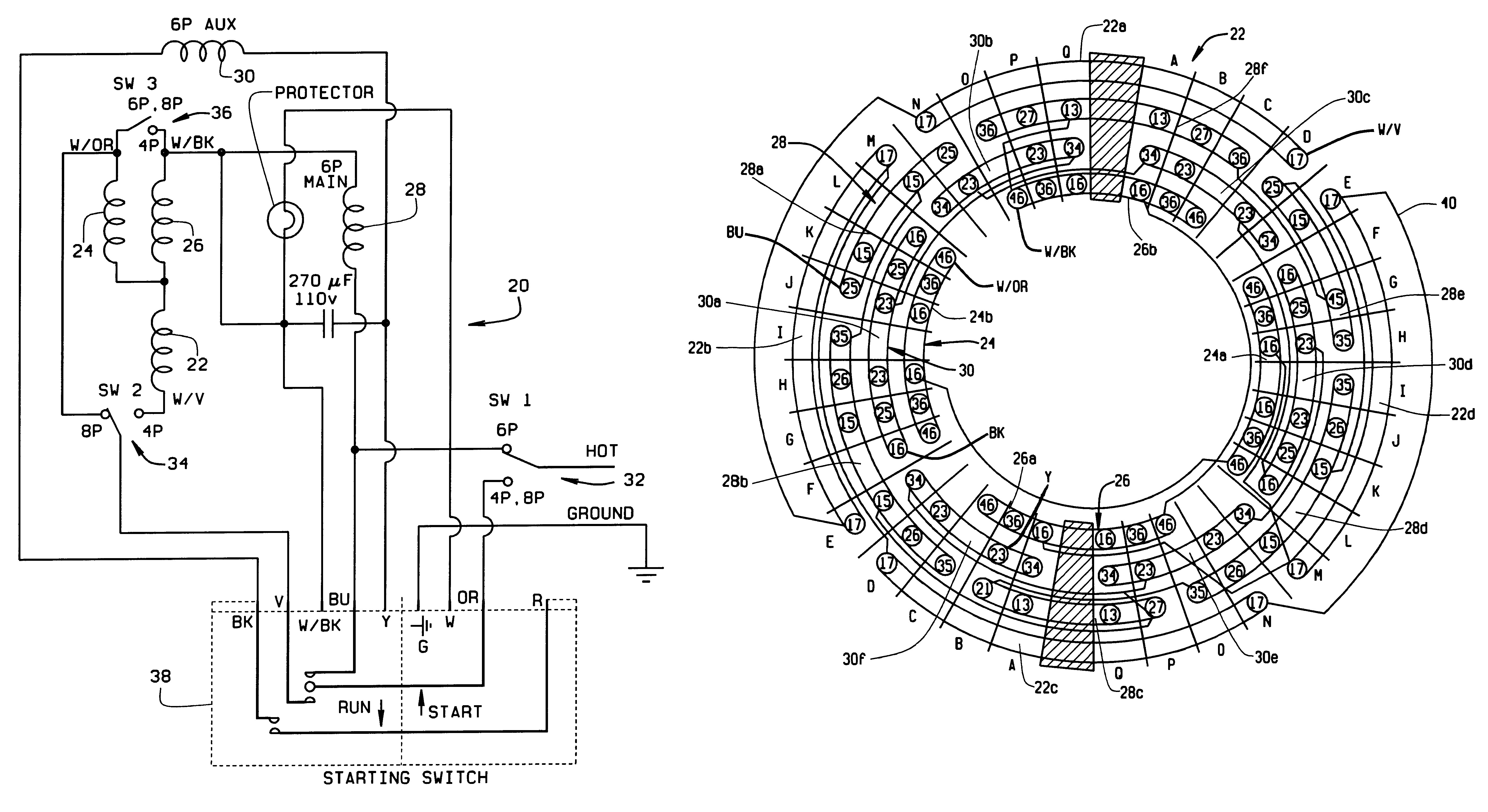 Patent Us Single Phase Three Speed Motor With d Drawing wein bridge oscillator