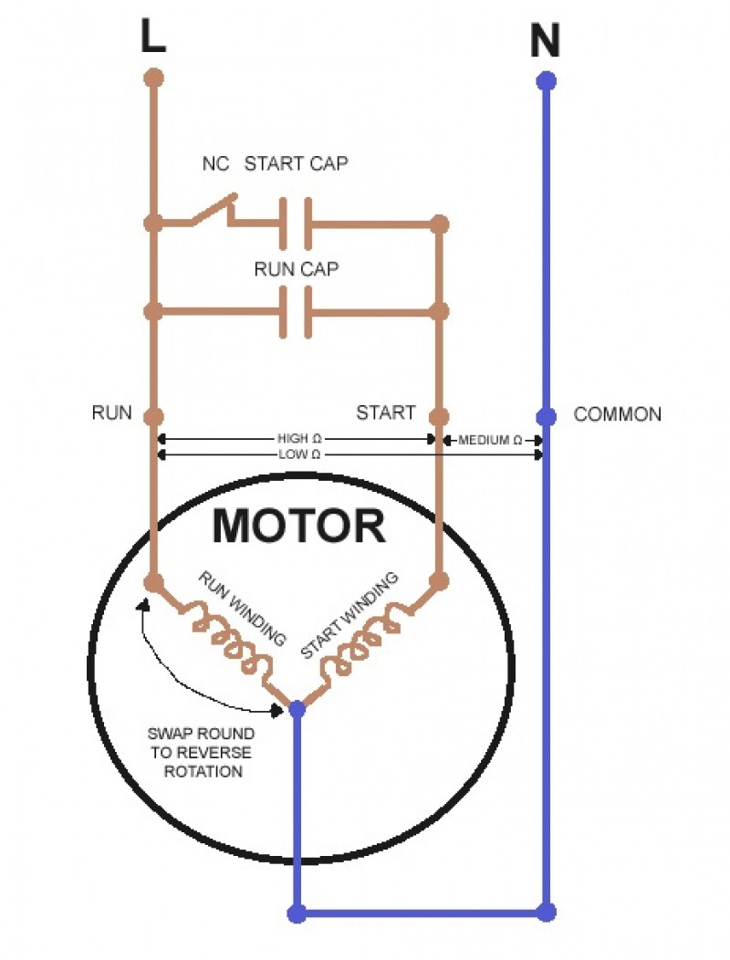 Ac Motor Capacitor Wiring Diagram Ac Fan Motor Capacitor Wiring