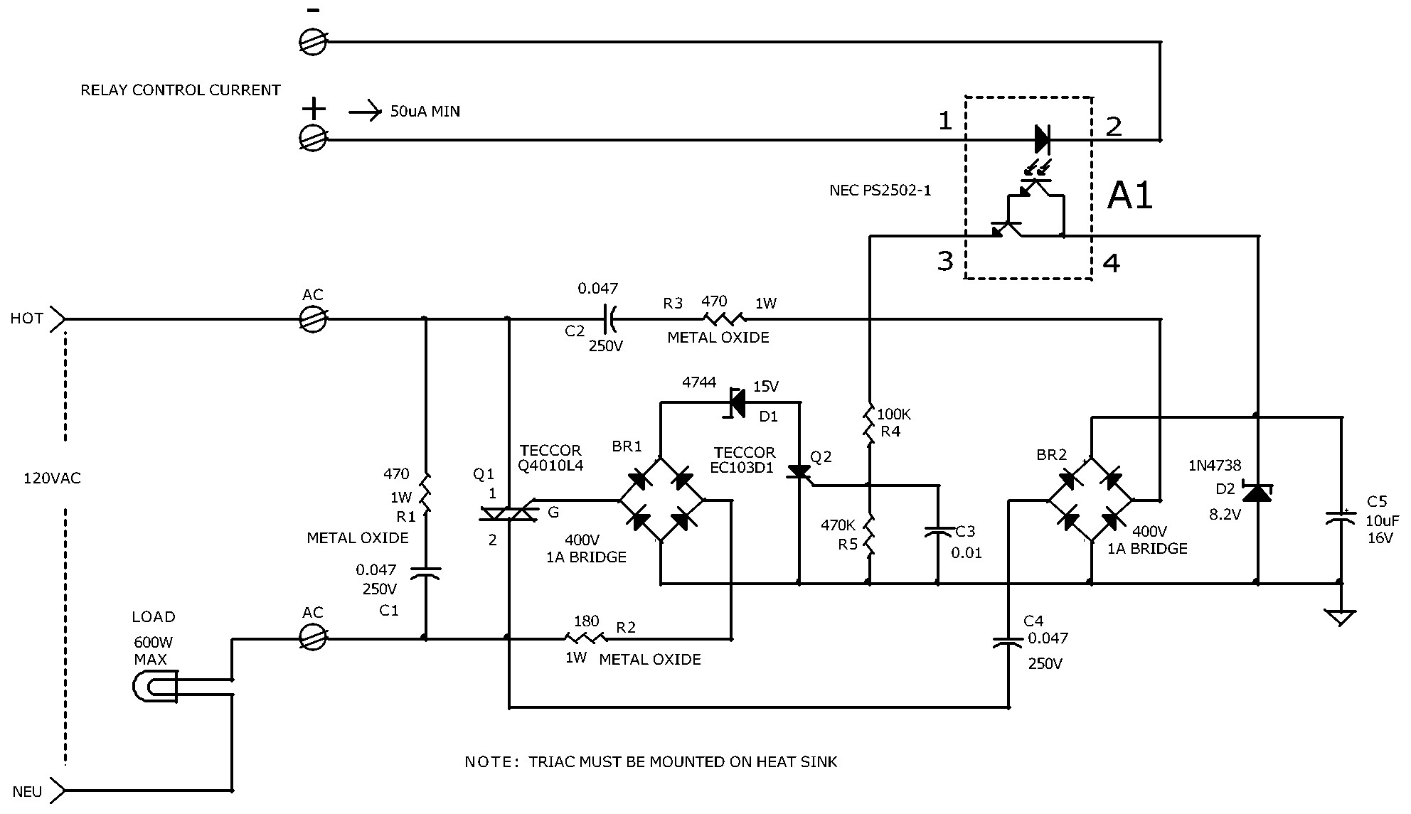 Solid State Relay Requires ly 50ua Drive Current Circuit Example Lowssr2 Full Size