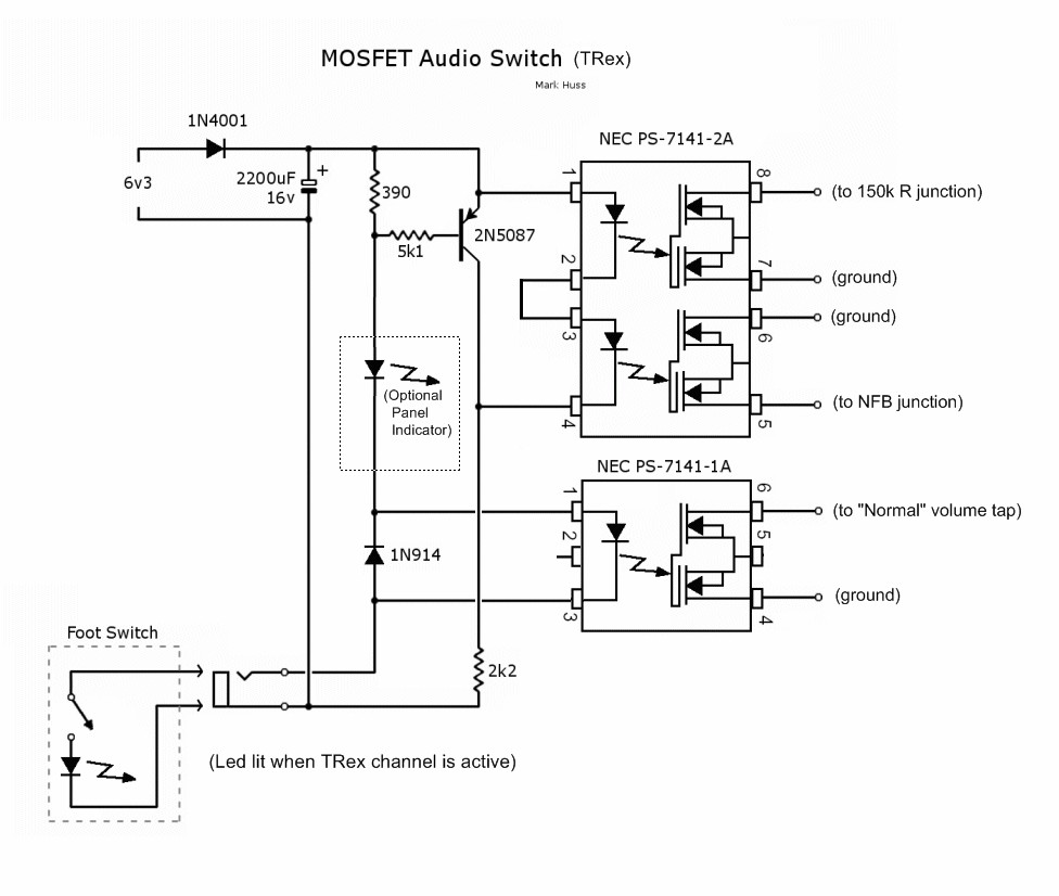 Channel Switching In Tube Amp With Solidstate Relays Solid State Relay Schematic Circuit Mosfetswitchtrex