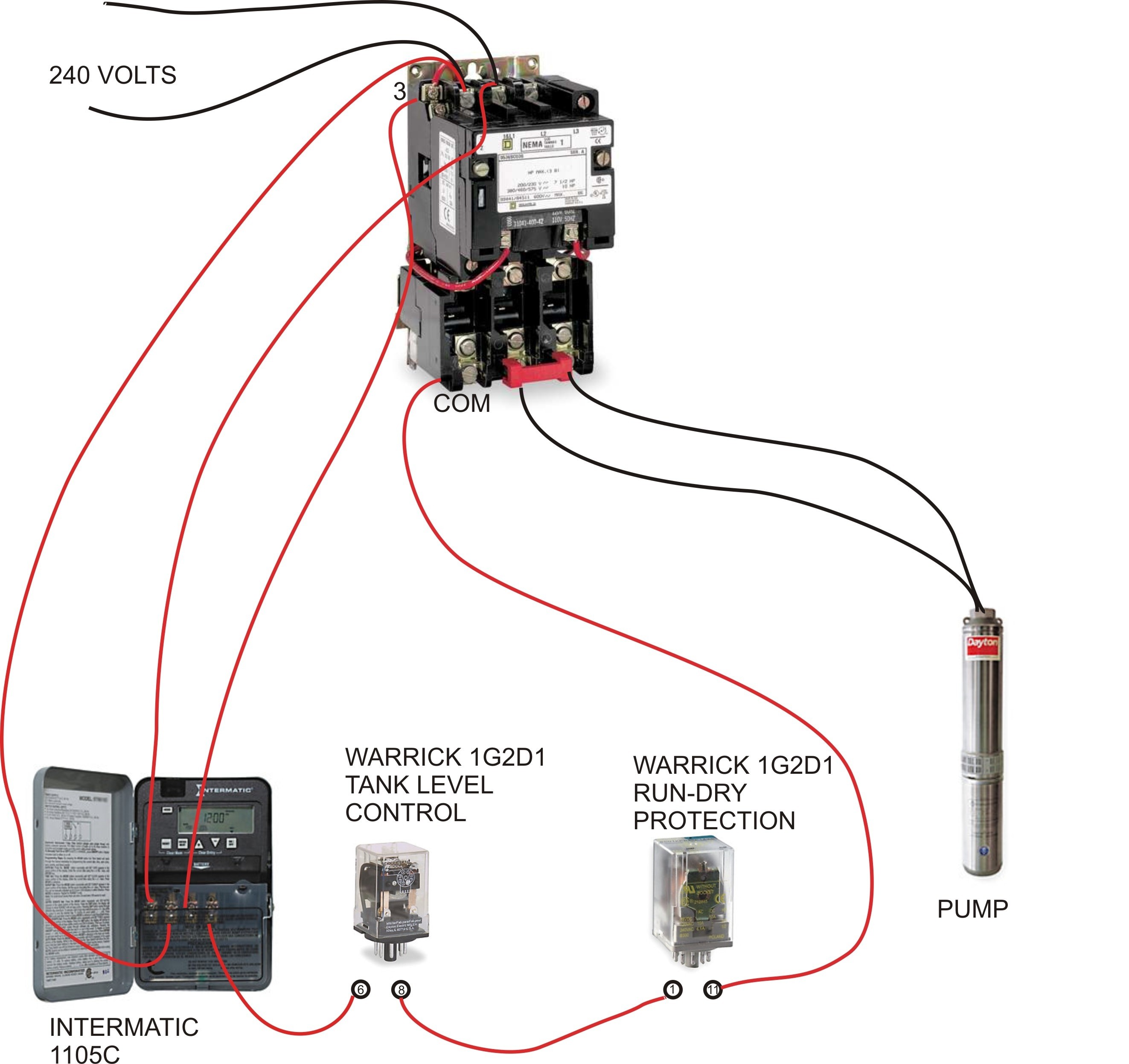 Connect White Pressure Switch Wiring Diagram Red Simple Line Well Pump Name Polesio Volts
