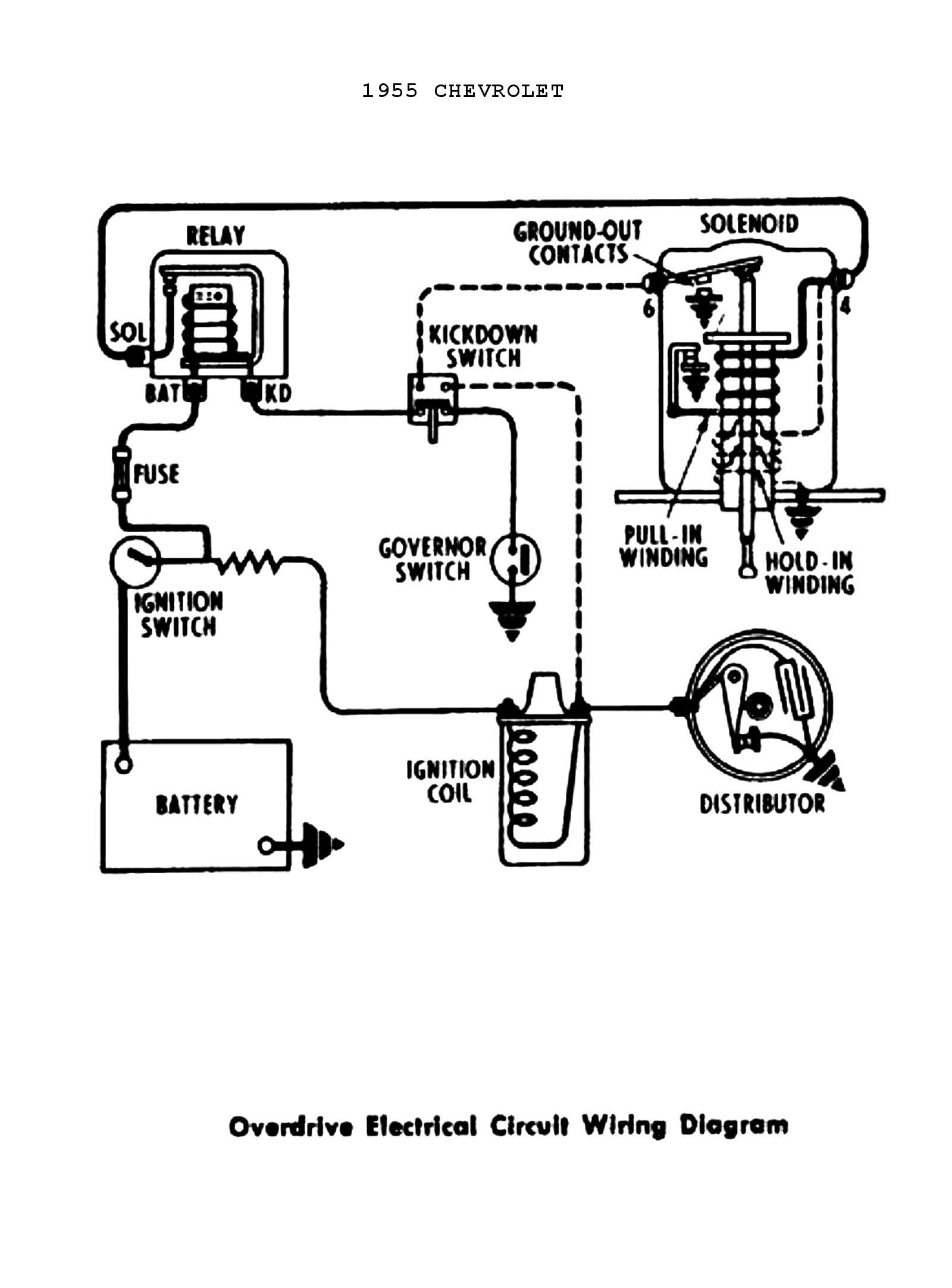 1955 Power Windows & Seats · 1955 Overdrive Circuit Chevy Wiring diagrams from gm starter solenoid