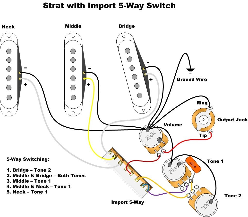 Wiring an import 5 way switch