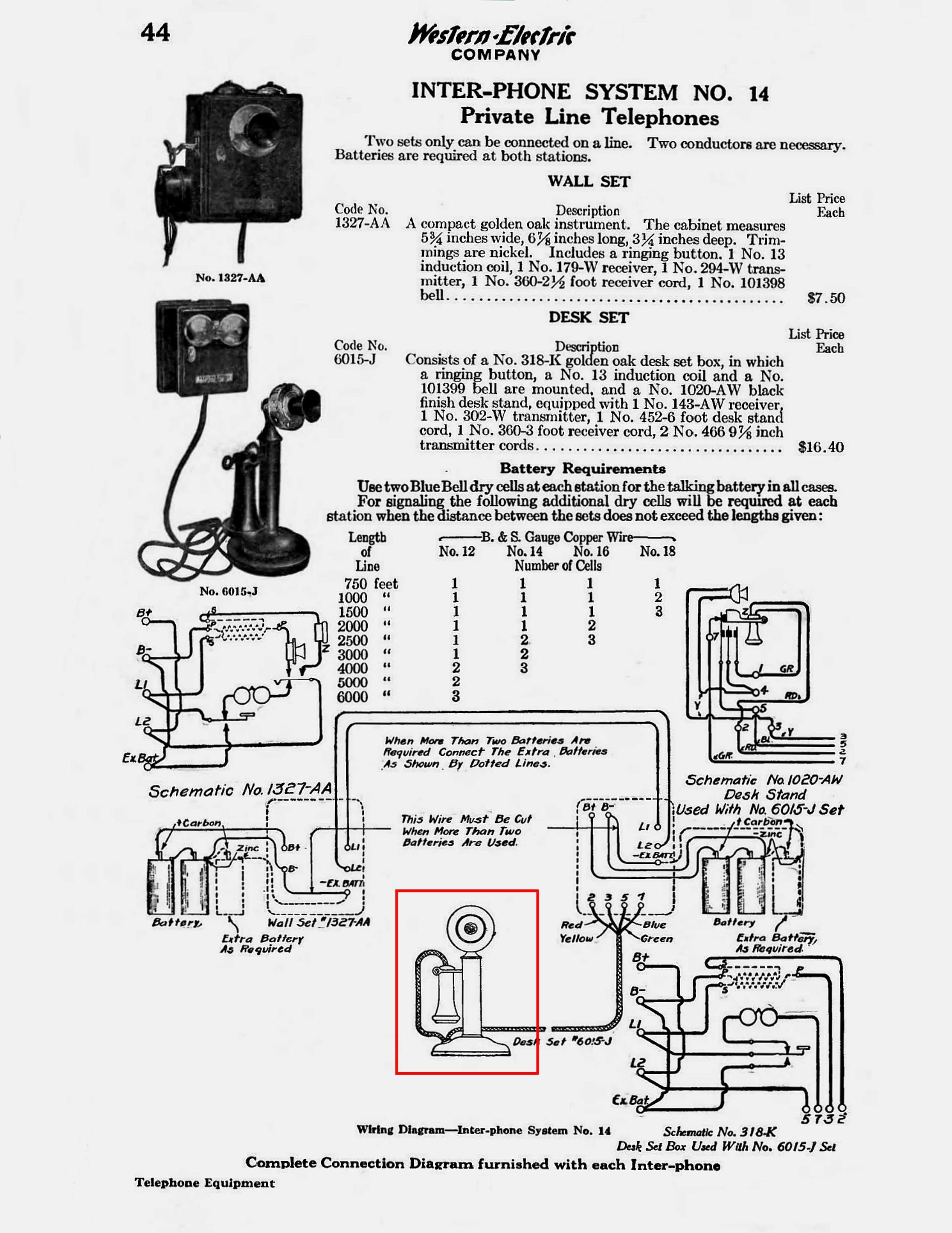 Nice Western Electric Telephone Wiring Diagram Contemporary