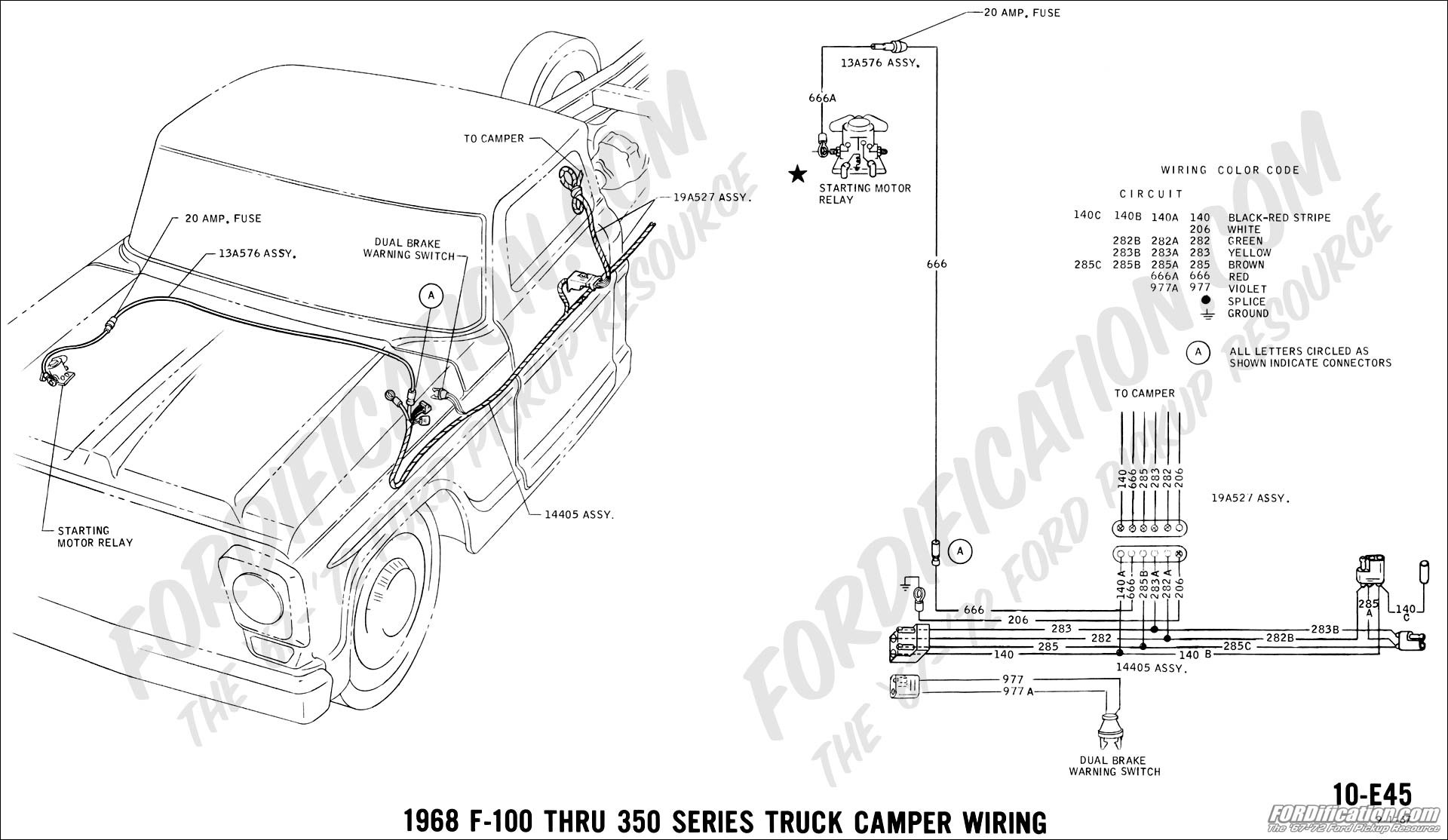 1968 F 100 thru F 350 camper wiring 1969 Wiring Schematics