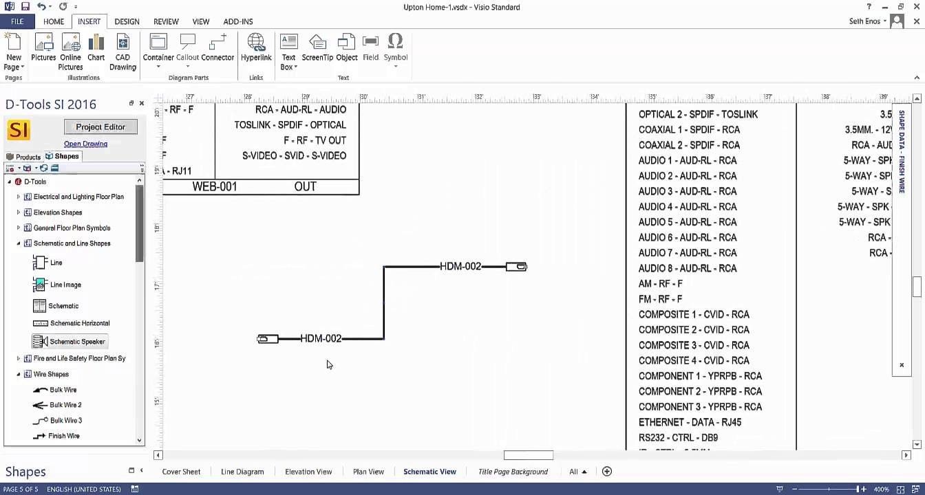 Creating a Schematic Drawing in Visio