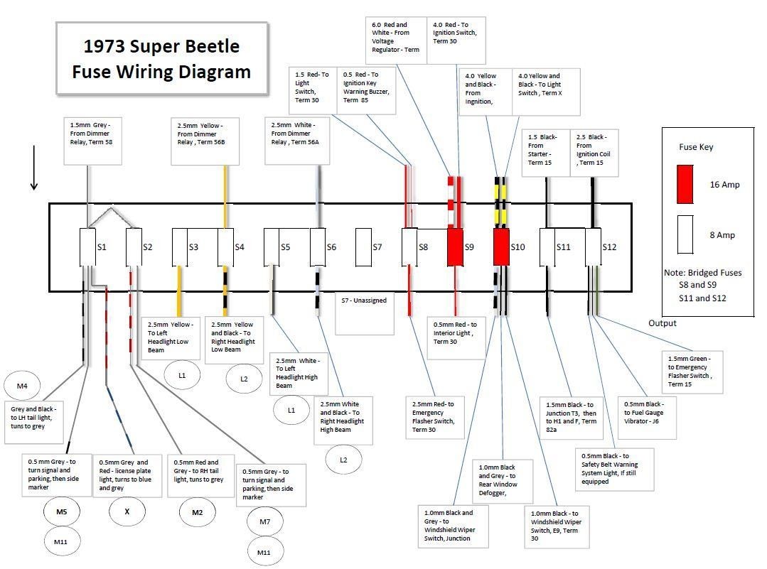 1973 Super Beetle Wiring Diagram