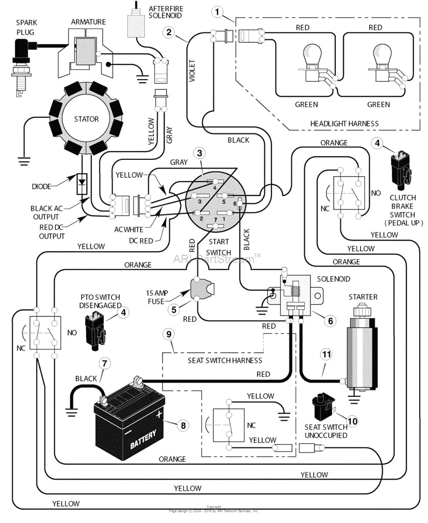 Lawn Mower Ignition Switch Wiring Diagram In For Cool Tractor And