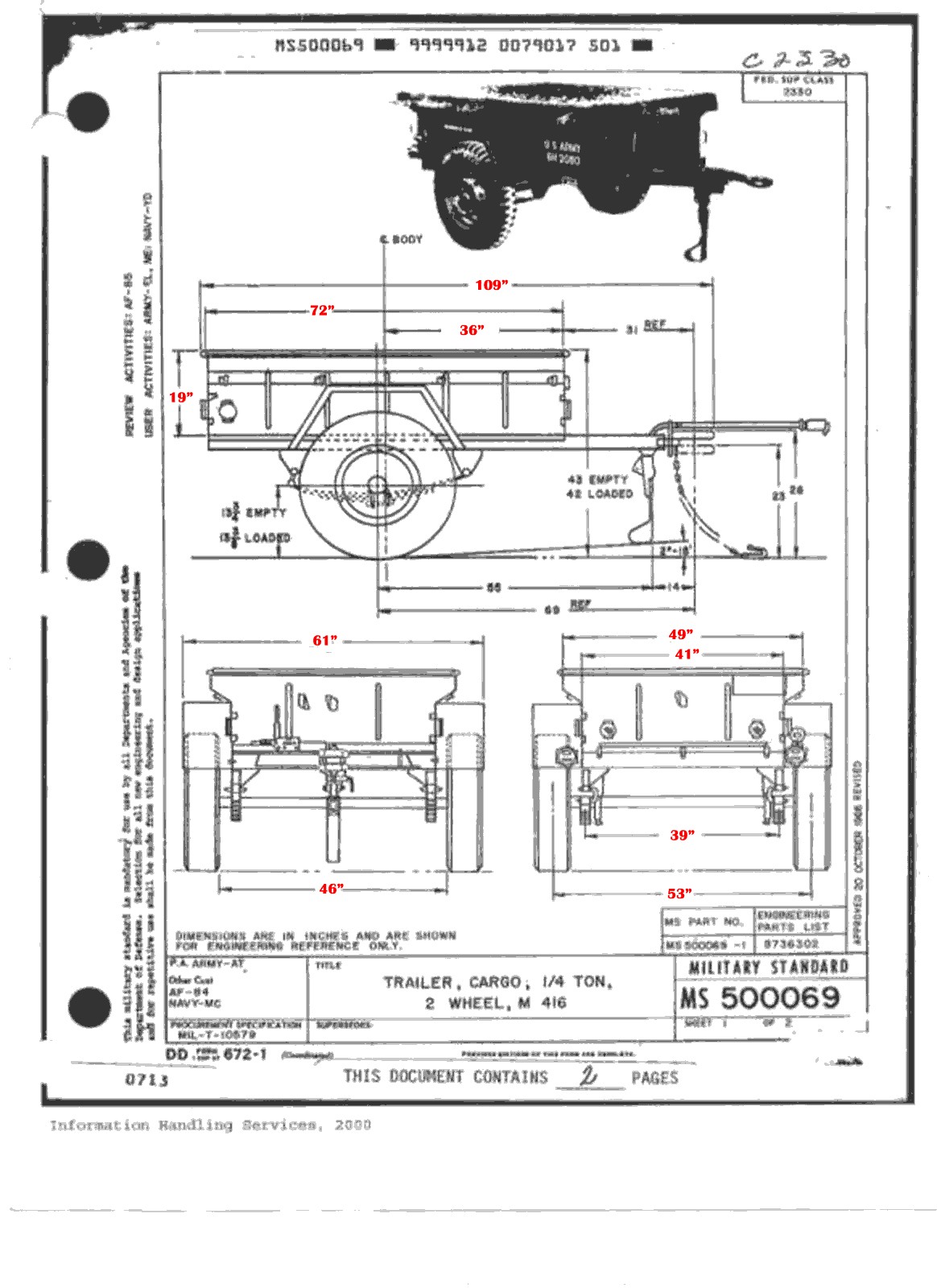 M416 "jeep" Trailer Information Website Trailers Pinterest Wiring Color Standards M416 Wiring Diagram