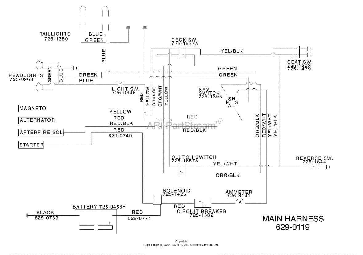Mtd 14a 992 190 Gt 2055 1998 Parts Diagram For Electrical Schematic MTD Lawn Mower Parts Mtd Electrical Schematic