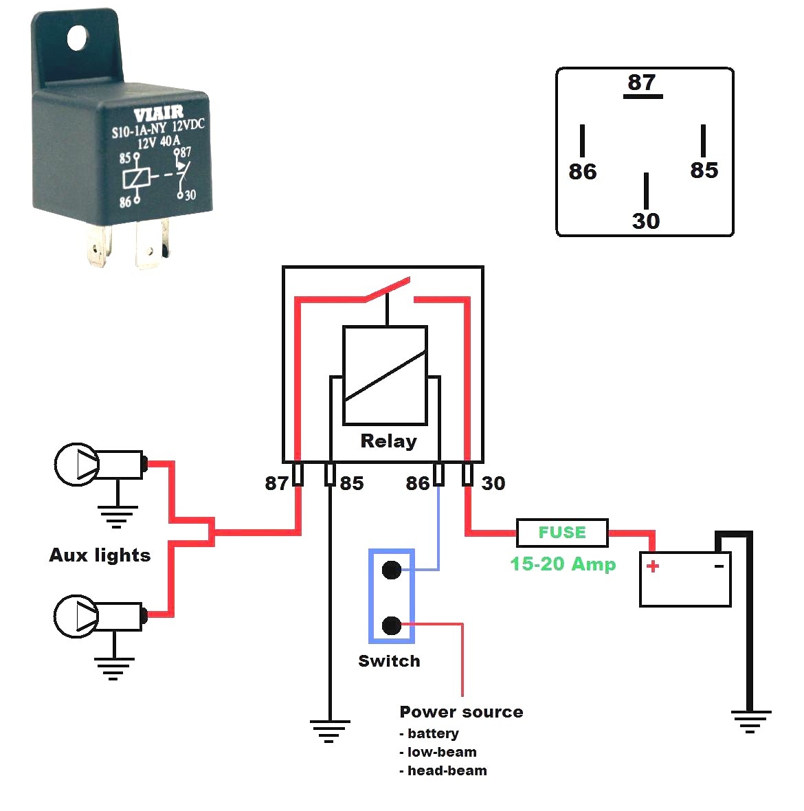 12V Relay Wiring Diagram Stylesync Me And