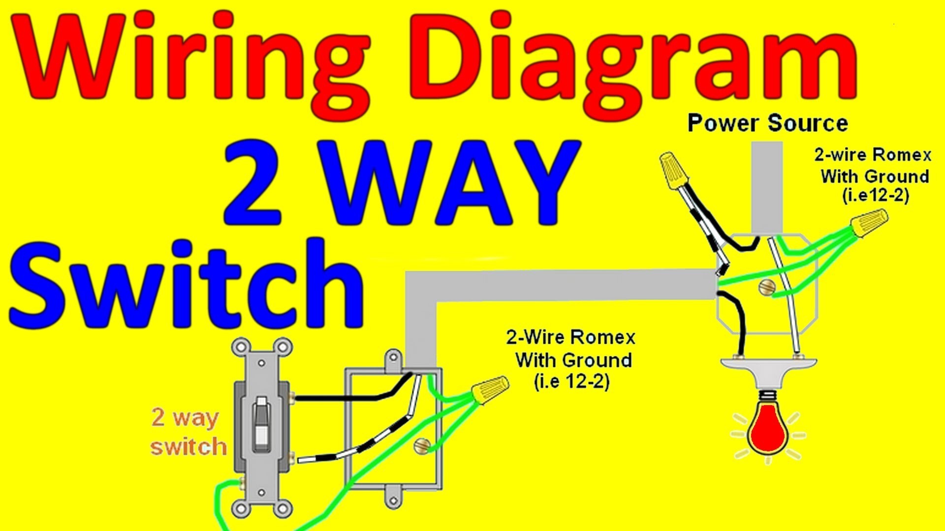 Wiring Diagram For Light With Two Switches Refrence 2 Way Light Switch Wiring Diagrams