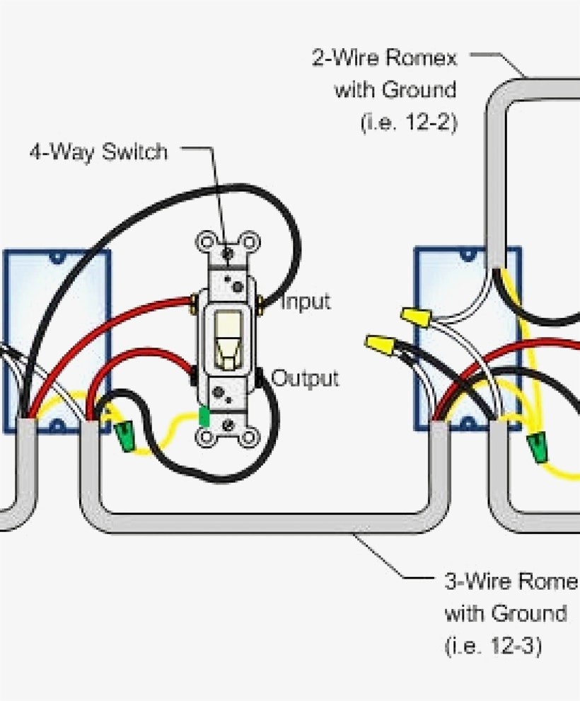 Unique Wiring Diagram Switch To Light 3 Way Prepossessing 4