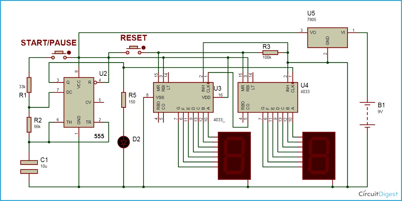 10 minute timer circuit