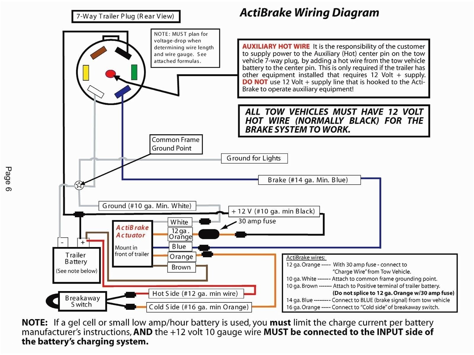 7 Wire Trailer Plug Diagram New Wiring Diagram Trailer Brakes Save Reese Trailer Wiring Diagram
