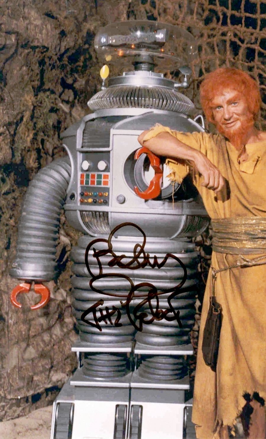 B9 ROBOT from LOST IN SPACE original vintage image cropped color & density adjusted