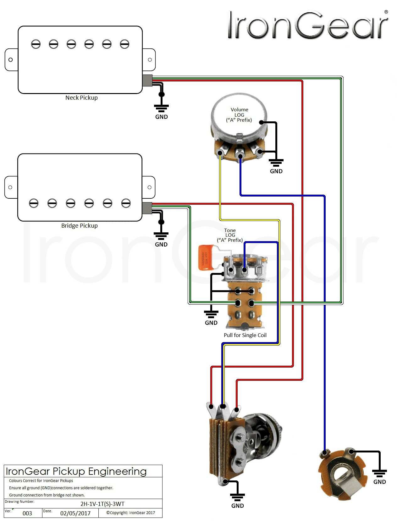 Wiring Diagram For 3 Way Switch Guitar Copy Irongear Pickups