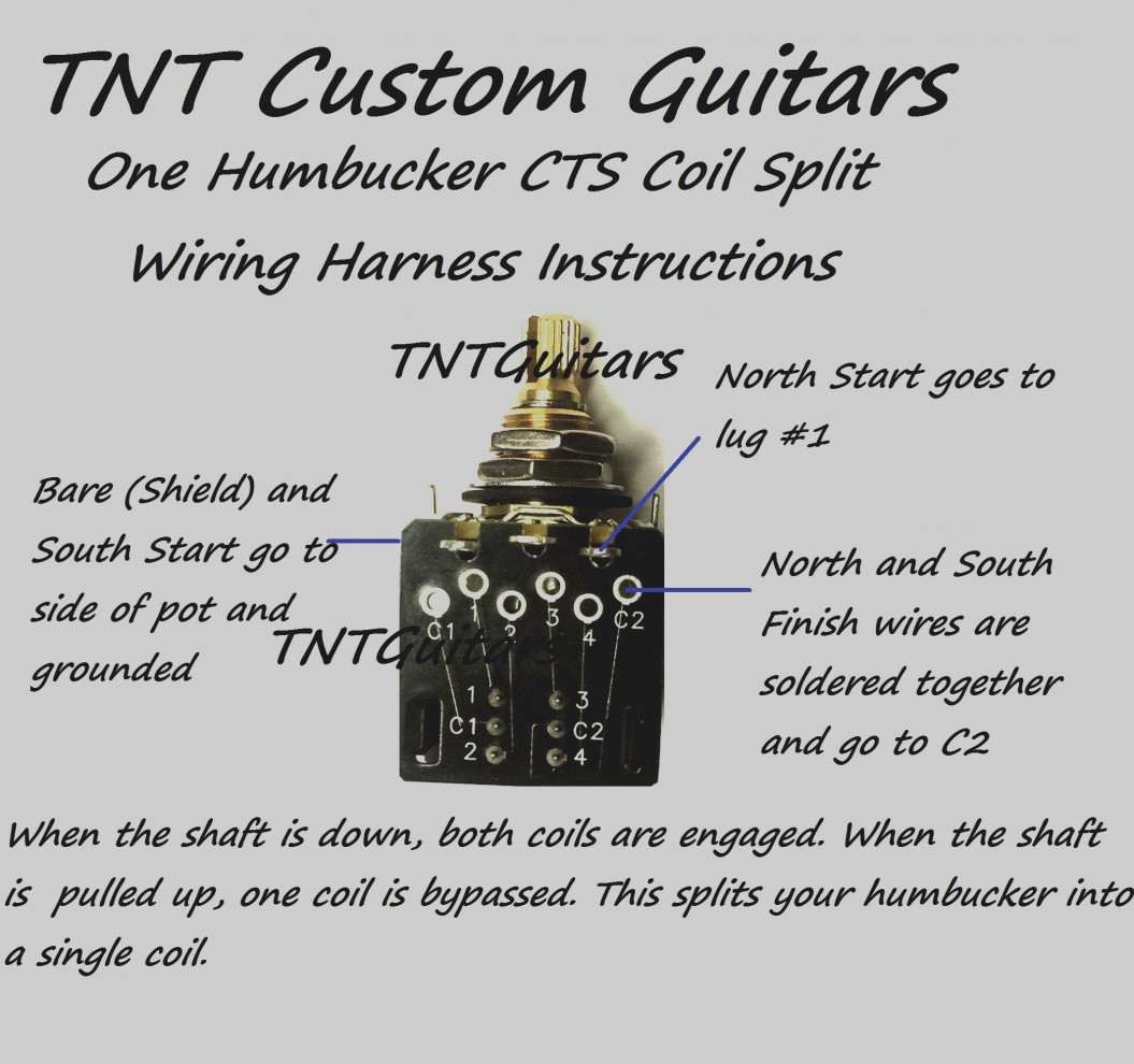 Gallery Cts Push Pull Pots Wiring Diagram 1V1T e Pickup Harness CTS PUSH PULL COIL SPLIT