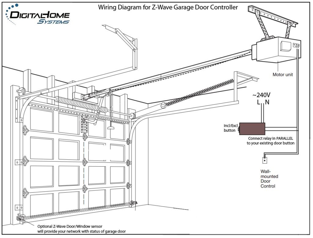 Garage Door Wiring Diagram With For Opener Controller In Craftsman