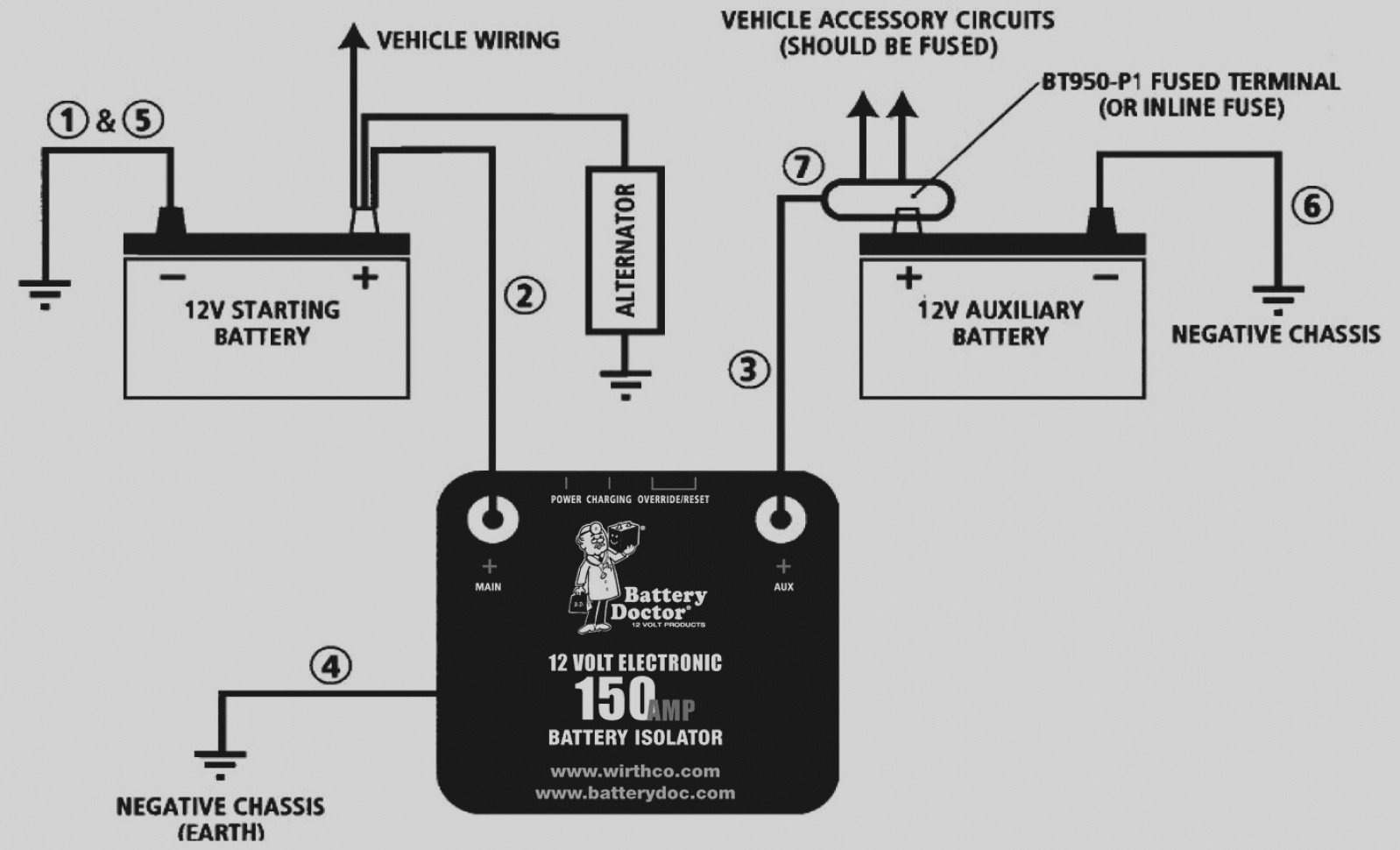 Elegant Wiring Diagram For Dual Batteries Battery 12 Volt Isolator