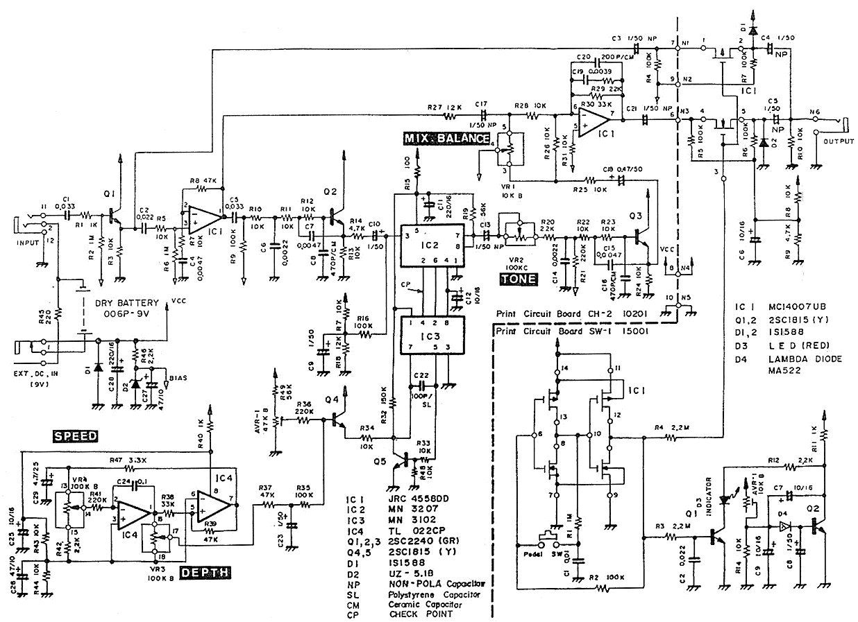 Schematic diagram of Pearl CH 02 Chorus