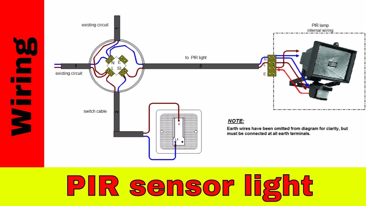 How to wire PIR sensor light