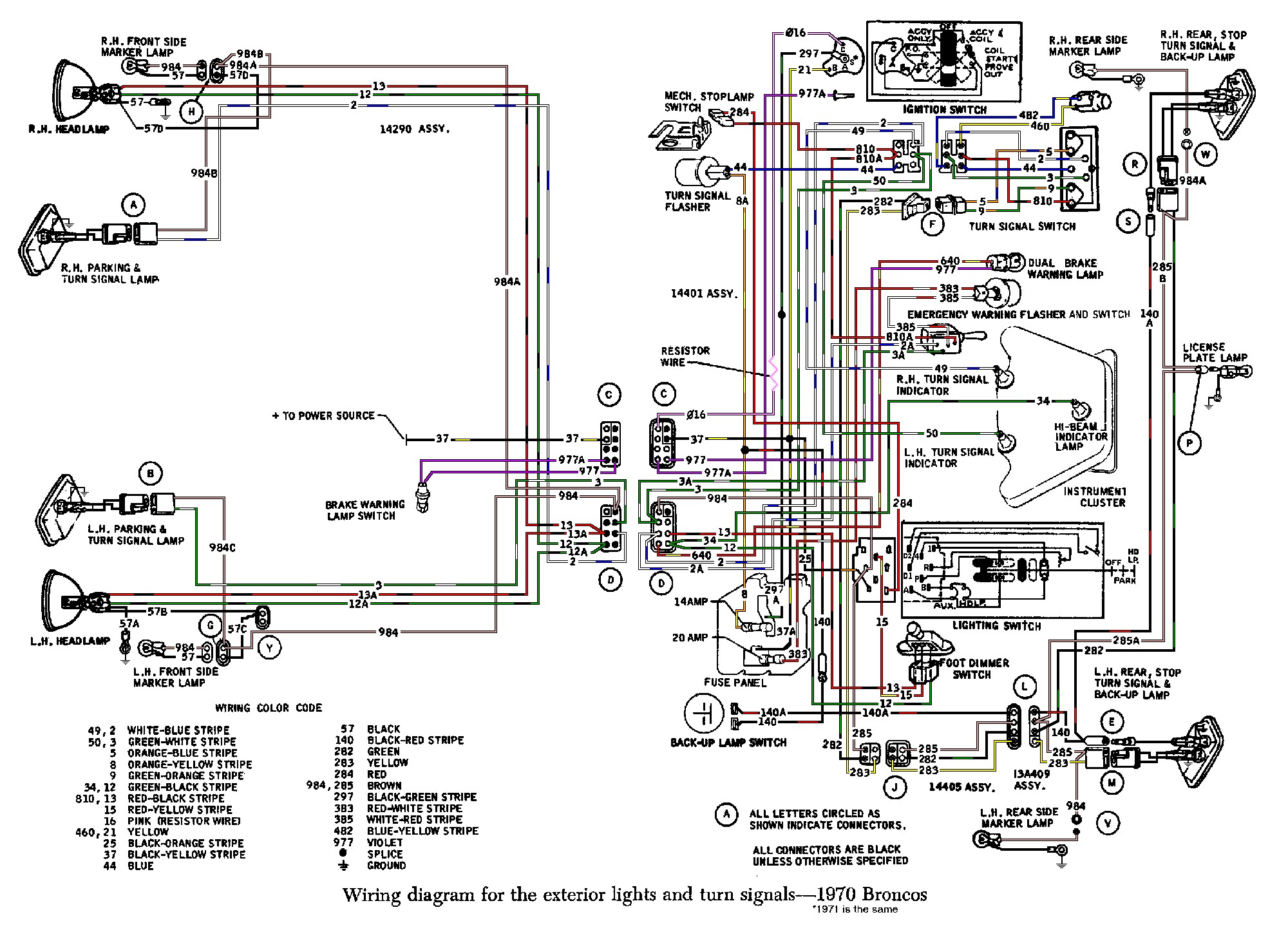 70 71exterior Color At 1996 Ford Bronco Wiring Diagram