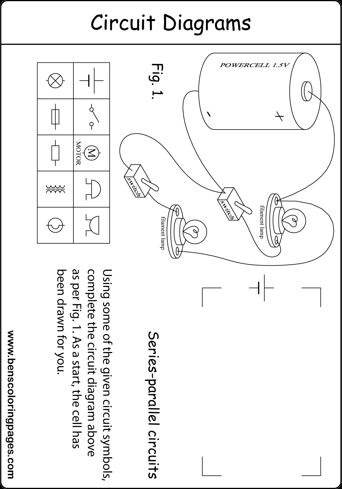 ponent Series And Parallel Circuits Diagrams Circuit Diagram Task Circ Full Size generator schematic symbol