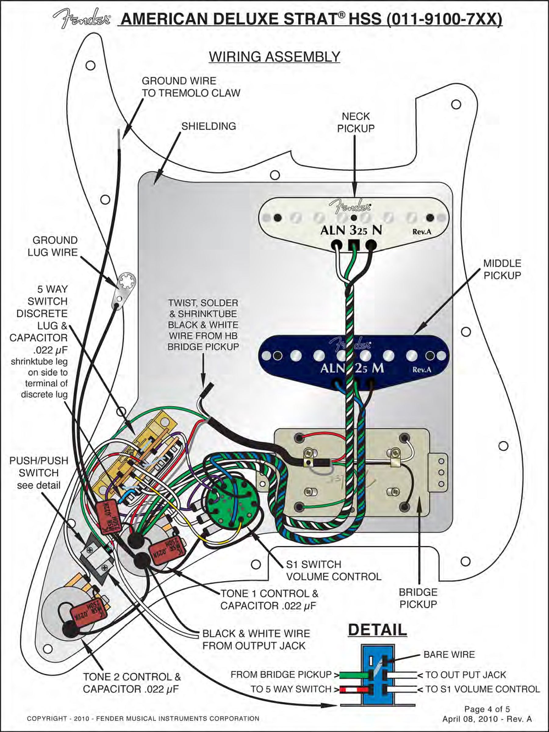 Wiring Diagram Guitar Fender New Fender American Strat Wiring Diagrams Vintage Strat Wiring Diagram