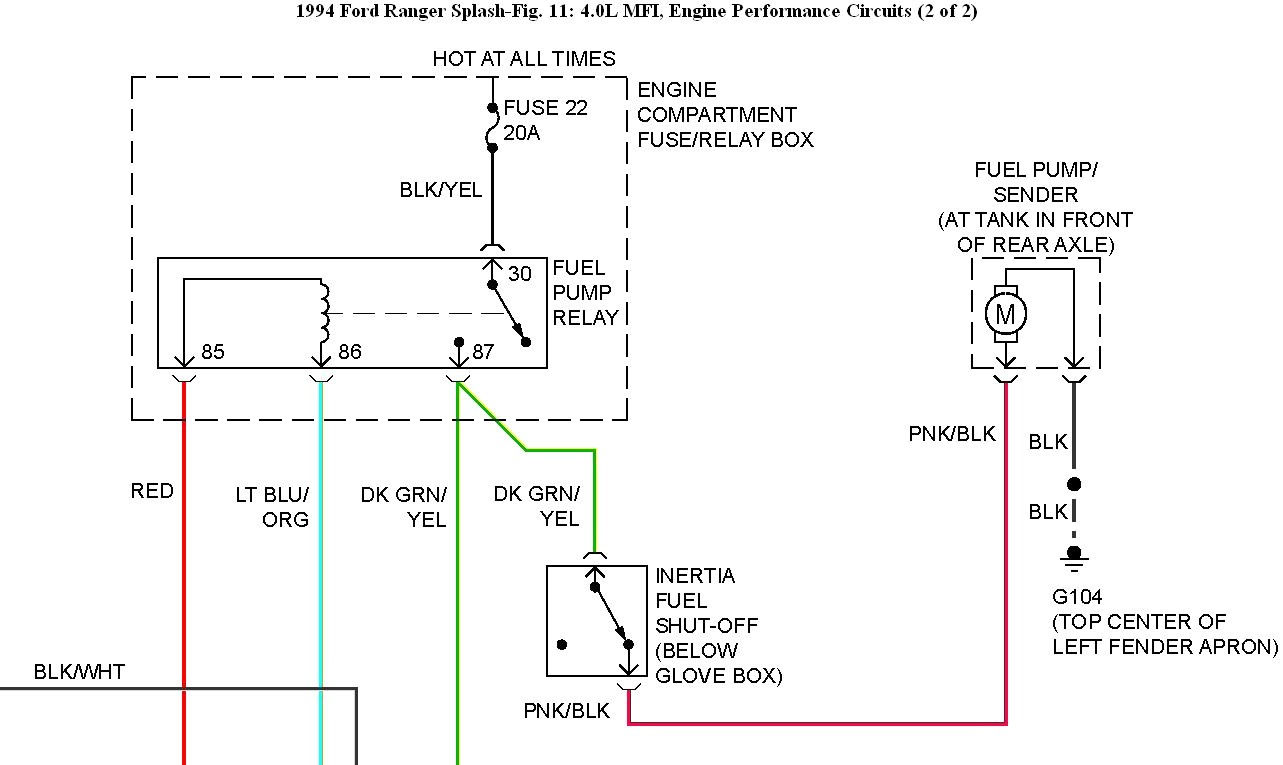 Diagram Beauteous 1994 Ford Fuel Pump Wiring Replaced No Power To It Cool 1994 Ford Ranger