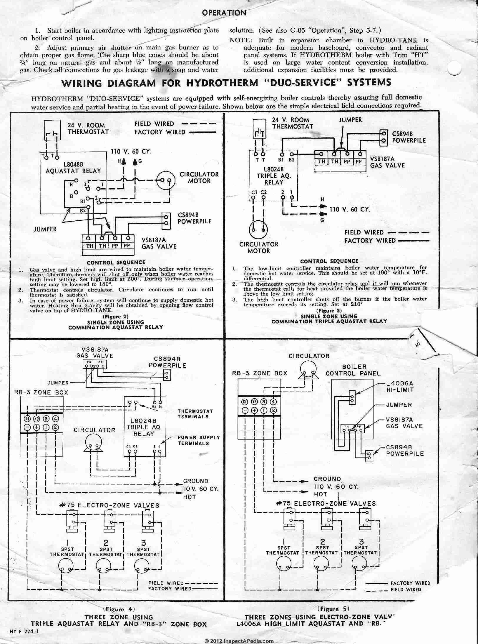 Honeywell Limit Switch Wiring Diagram With L8024b Aquastat 0422