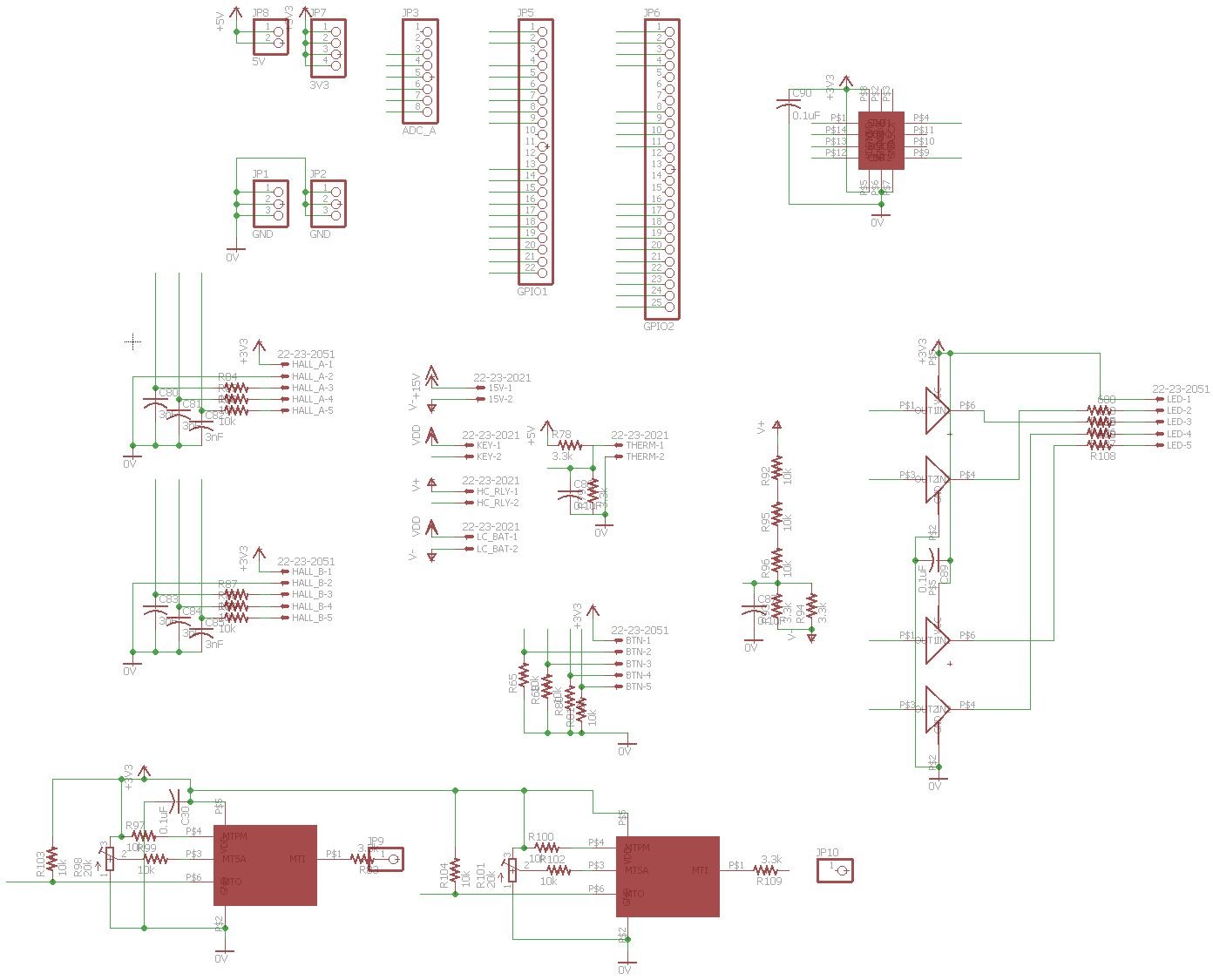 Sensors and connections schematic