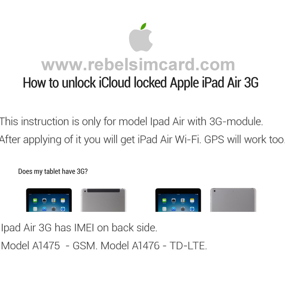 Apple iPad Air 4G Model A1475 How to unlock bypass iCloud Lock on a locked FREE