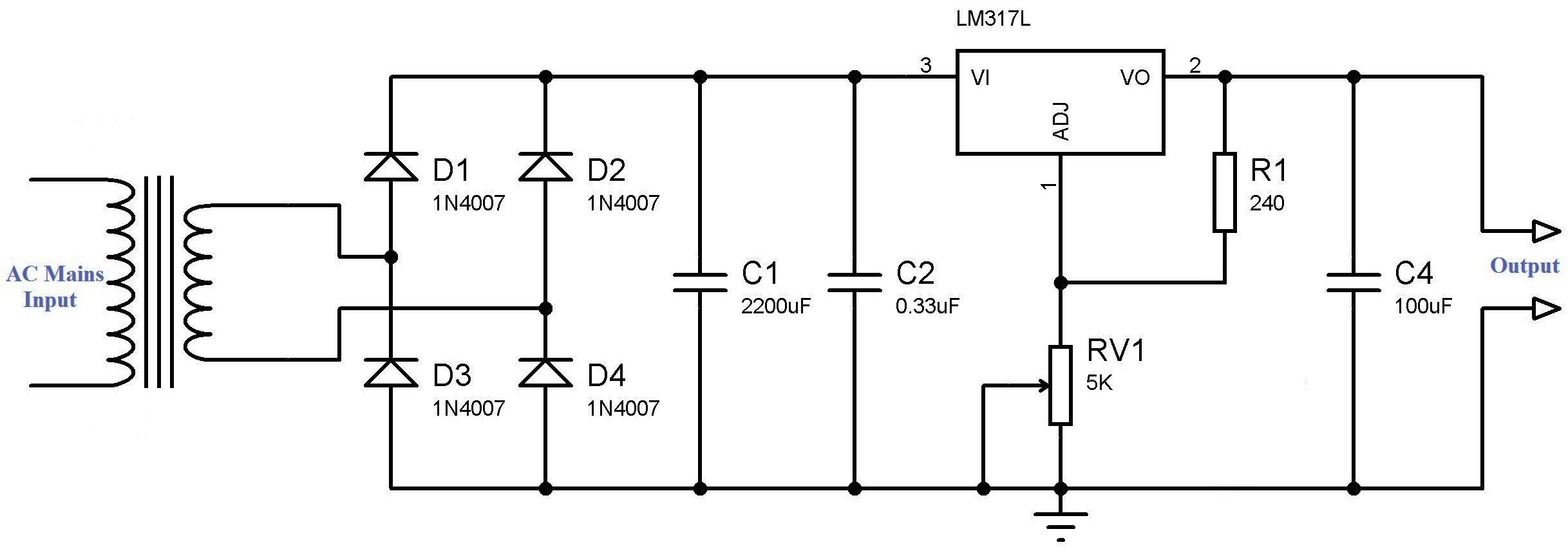 Rv Power Converter Wiring Diagram Unique Lm317 Adjustable Voltage Regulator Wiring Diagram Ponents
