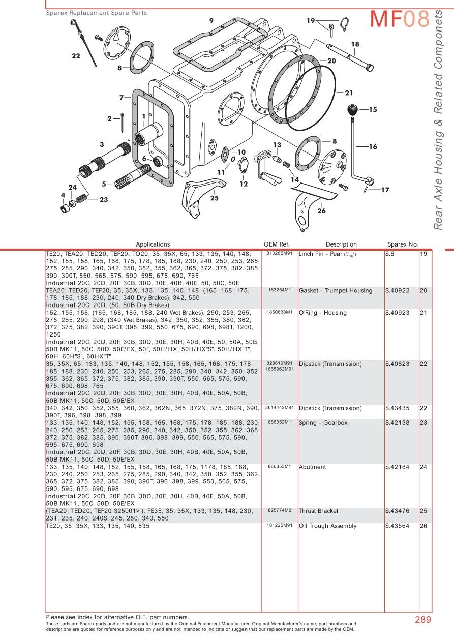 Massey ferguson 175 parts diagram mf 08 289 newfangled captures s