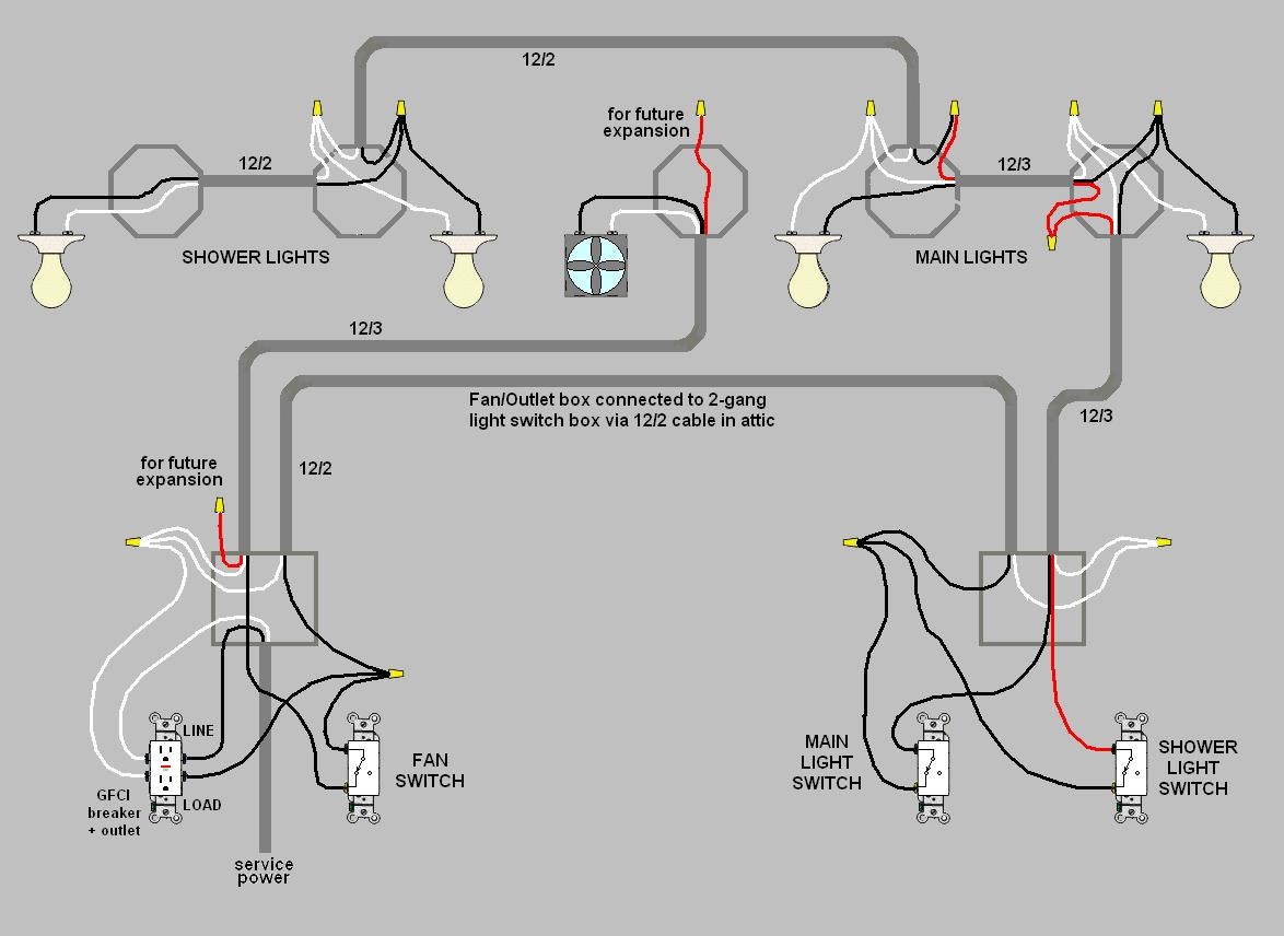 Diagram Way Switch With Lights e Wire Light Wiring Three