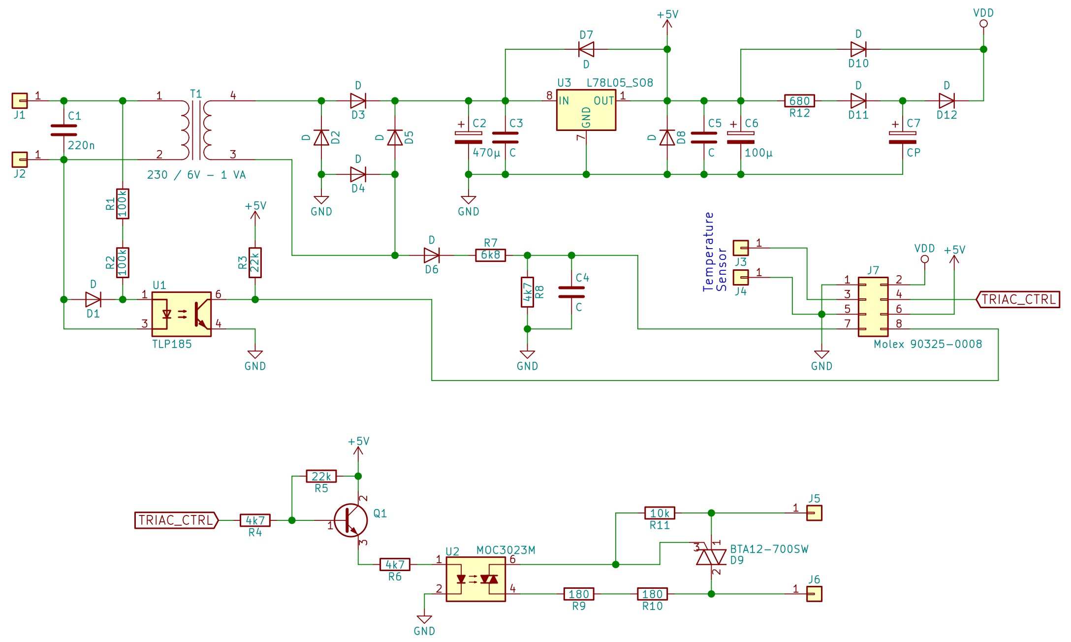 Schematic of heater power board