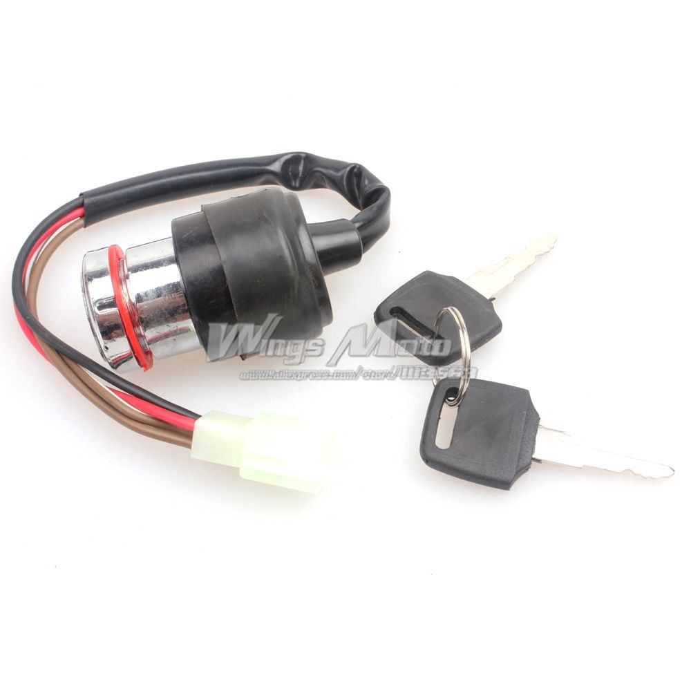 4 Wire Ignition Key Switch Chinese Scooter ATV Buggy Go Kart Dirt Bike 4 Wheeler